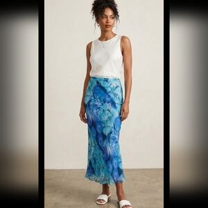 Blue Patterned Women's Skirt